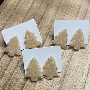 Iridescent Christmas Tree Earring